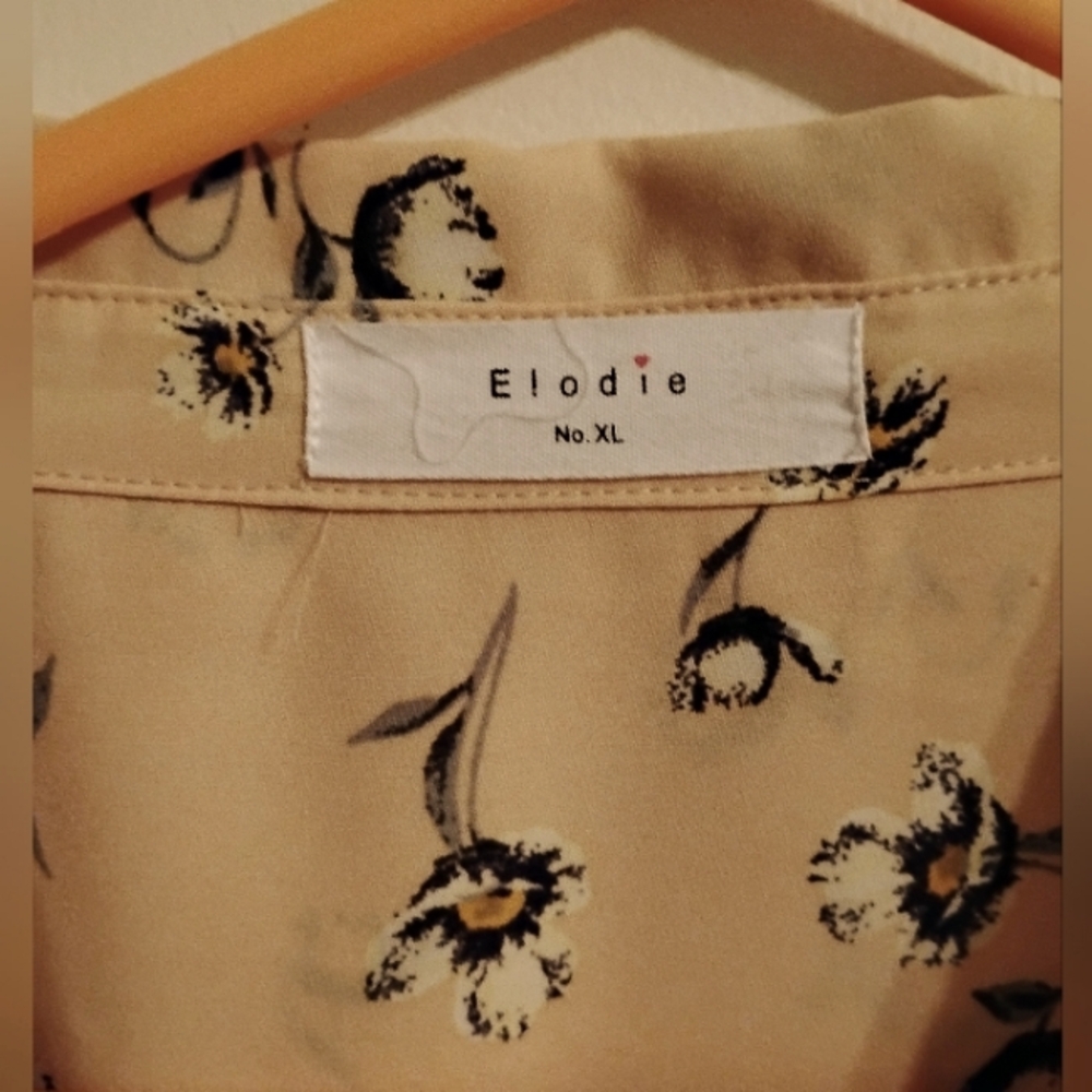 Elodie Floral Top - Cream and Black